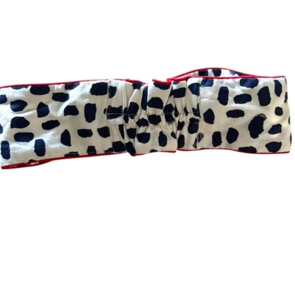 NWT Aerie Black and White Spotted Soft Flannel Sleep Headband One Size